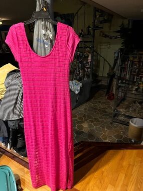 Apt. 9 Hot Pink Asymmetrical Maxi Dress